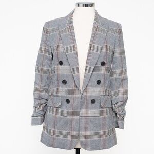 Veronica Beard Charcoal Checkered Blazer